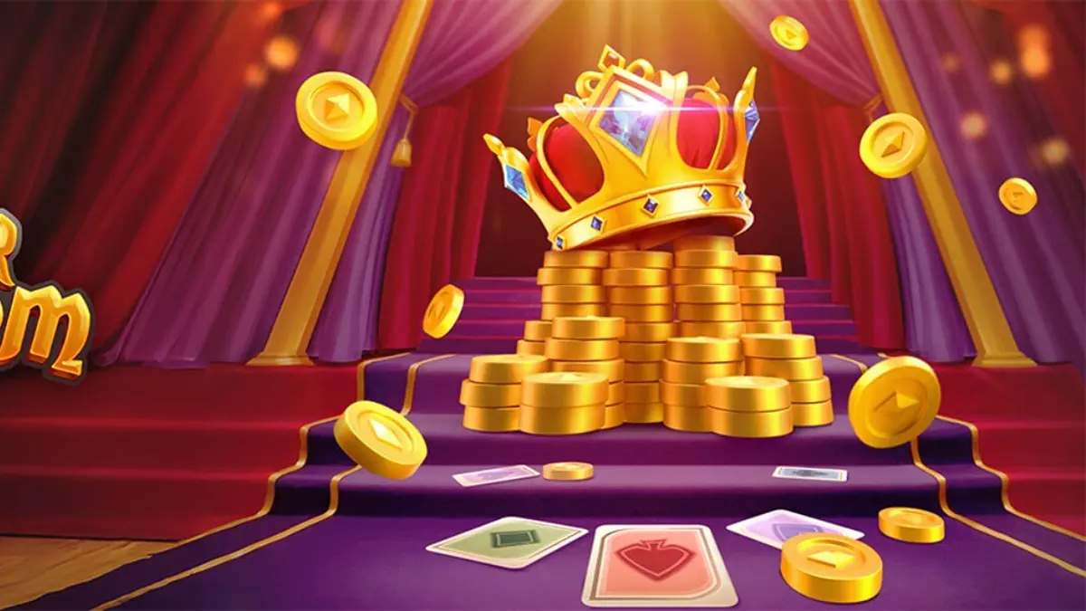 Tampilan visual slot Poker Kingdom Win dengan simbol kerajaan dan kartu remi